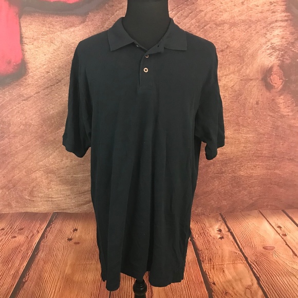 big and tall black polo shirts